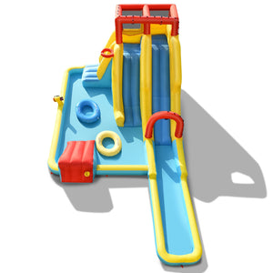 Parc aquatique gonflable à double toboggan avec souffleur d'air de 735 W