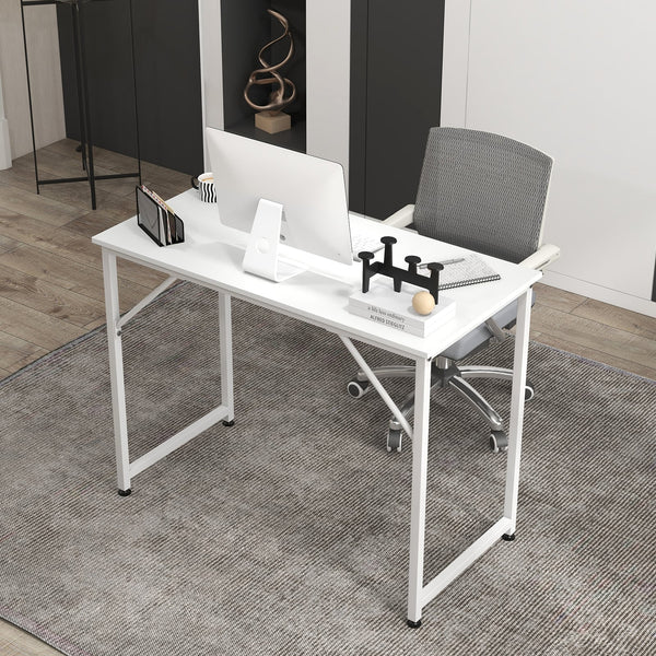 L-shaped computer desk and writing workstation for home and office - Black