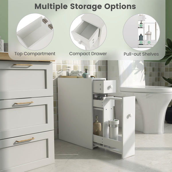 Armoire de salle de bain blanche gain de place de rangement