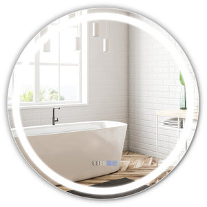 32-inch anti-fog bathroom wall mirror with 3-color LED lights