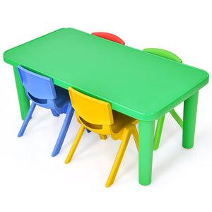 Children's table and 4 chairs set in colorful plastic