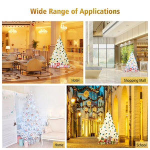 Sapin de Noël artificiel articulé de 6 pieds / 7 5 pieds / 9 pieds avec support en métal - 7 5 pieds