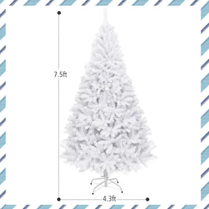 Sapin de Noël artificiel articulé de 6 pieds / 7 5 pieds / 9 pieds avec support en métal - 7 5 pieds