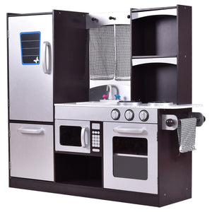 Children's Wooden Modern Kitchen Pretend Play Set