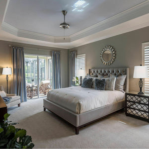 Set of 3 lamps: 2 table lamps and 1 floor lamp with fabric shades