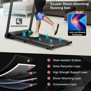 Tapis de course électrique 2 25 CV avec haut-parleur et contrôle par application - Bleu