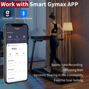 Tapis de course électrique pliable de 3 75 CV avec application Bluetooth autonome