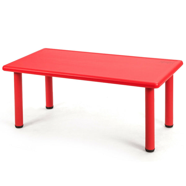 Table d'apprentissage et de jeu rectangulaire en plastique pour enfants