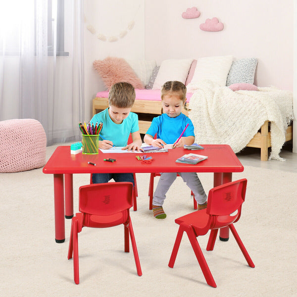 Table d'apprentissage et de jeu rectangulaire en plastique pour enfants