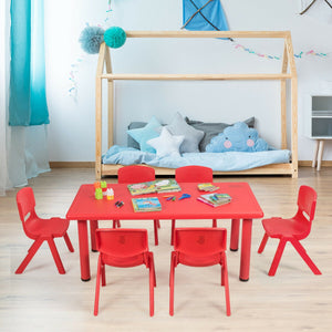 Table d'apprentissage et de jeu rectangulaire en plastique pour enfants
