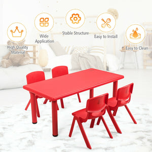 Table d'apprentissage et de jeu rectangulaire en plastique pour enfants