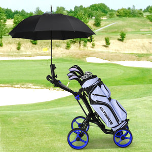 4-wheel golf trolley with brake, scoreboard and adjustable handle