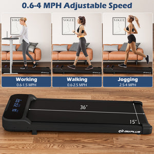 Tapis de course sous le bureau 2 5 CV avec télécommande et 3 modes de compte à rebours - Blanc