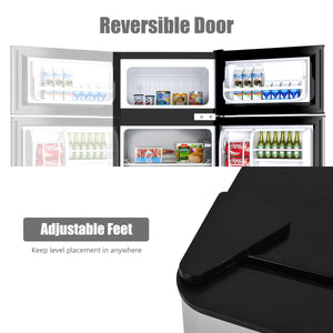 3.2 cu. ft. Compact Stainless Steel Refrigerator - Gray