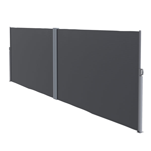 Store extérieur rétractable double face, gris anthracite