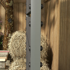 Jardinière surélevée avec treillis pour plantes grimpantes, gris foncé