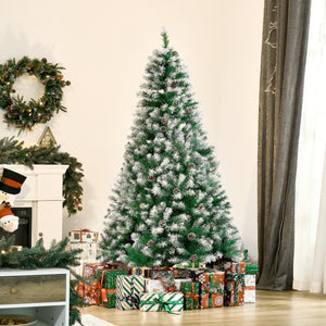 Sapin de Noël artificiel givré de 6 pieds avec ouverture automatique