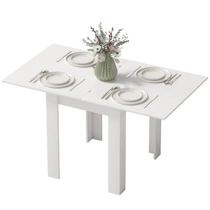 Table de salle à manger extensible pour 4 à 6 personnes, blanche