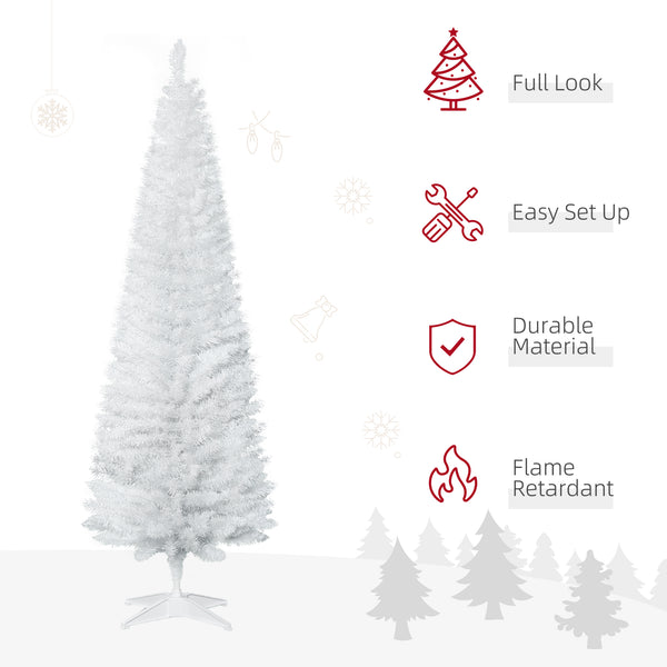Sapin de Noël classique de 6 pieds blanc