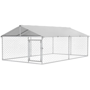 Enclos extérieur avec bâche imperméable et résistante aux UV
