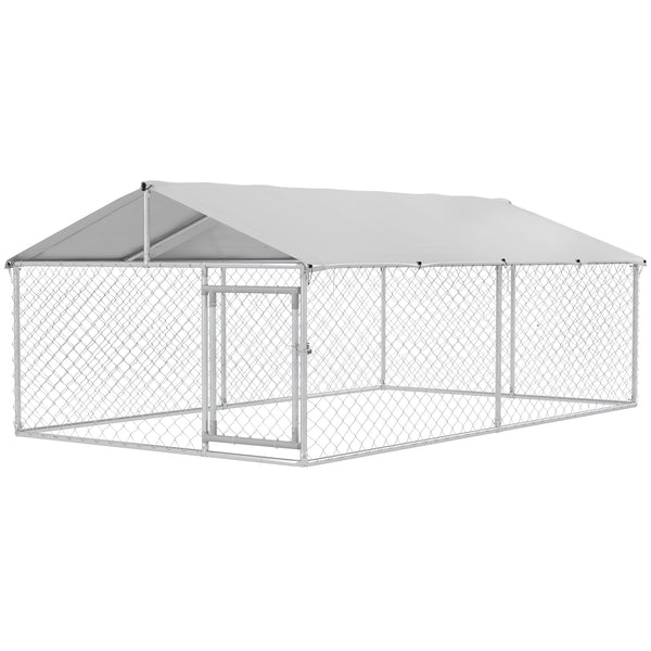 Enclos extérieur avec bâche imperméable et résistante aux UV