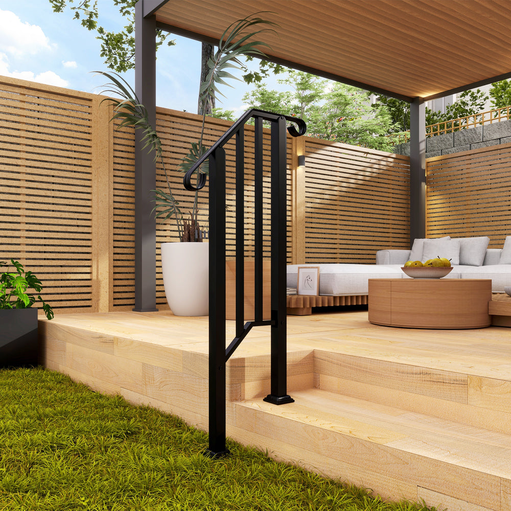 Rambarde pour escaliers extérieurs, noir