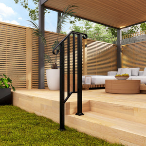 Rambarde pour escaliers extérieurs, noir