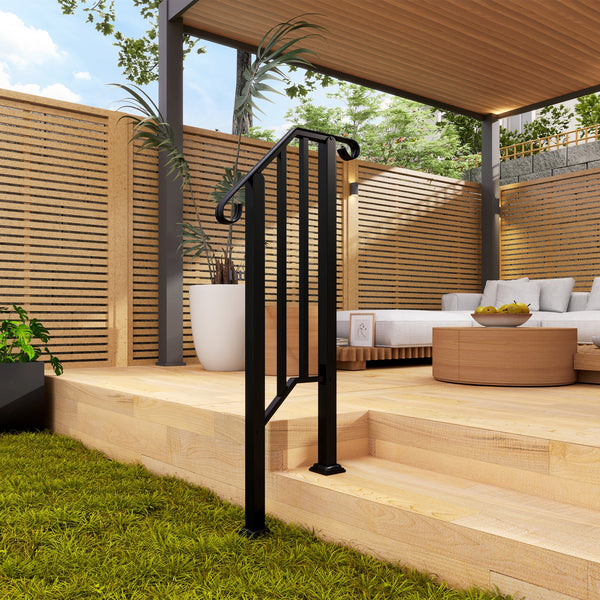 Rambarde pour escaliers extérieurs, noir