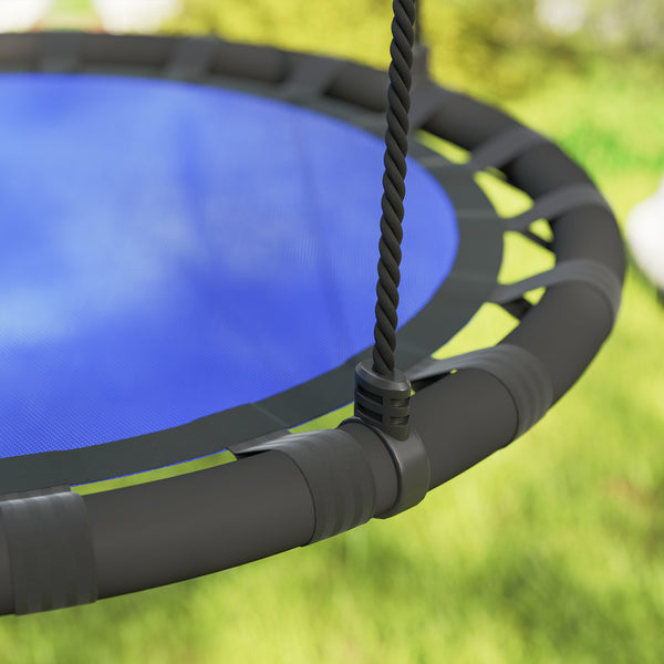 Balançoire pour enfants avec cordes de suspension réglables, bleu marine