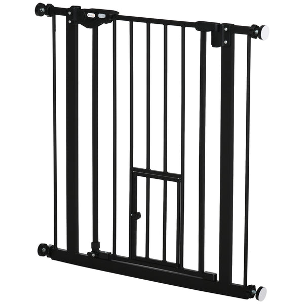 Barrière rétractable extra large à fixation par pression avec chatière
