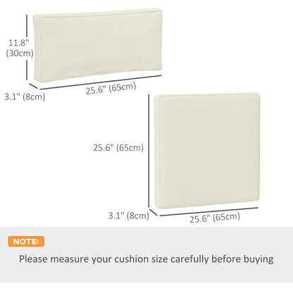 Coussins de remplacement pour meubles en rotin, 14 pièces, 7 places et 7 dossiers, couleur crème