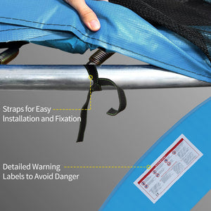 Coussin de rechange pour trampoline 14 pieds, bleu clair