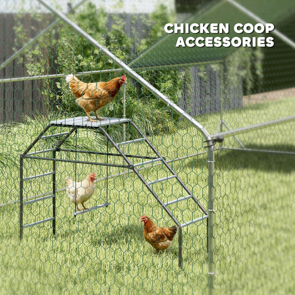 Chicken Coop Perches with Swing, Chicken Run Accessories Toy for Healthy & Happy, for Backyard Farm