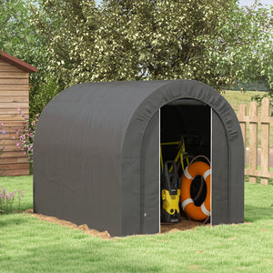 Sturdy and portable galvanized steel garden shed
