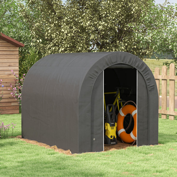 Sturdy and portable galvanized steel garden shed