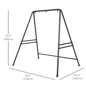Hammock Chair Stand, Hanging Heavy Duty Metal Frame Hammock Stand for Hanging Hammock Air Porch Swing Chair, Egg Cahir, Indoor & Outdoor Use, 70.1" x 56.3" x 70.9" Black