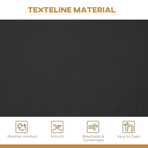 Balancelle 3 places avec auvent réglable, noir