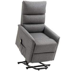 Fauteuil releveur pour personnes âgées inclinable électrique avec télécommande, gris foncé