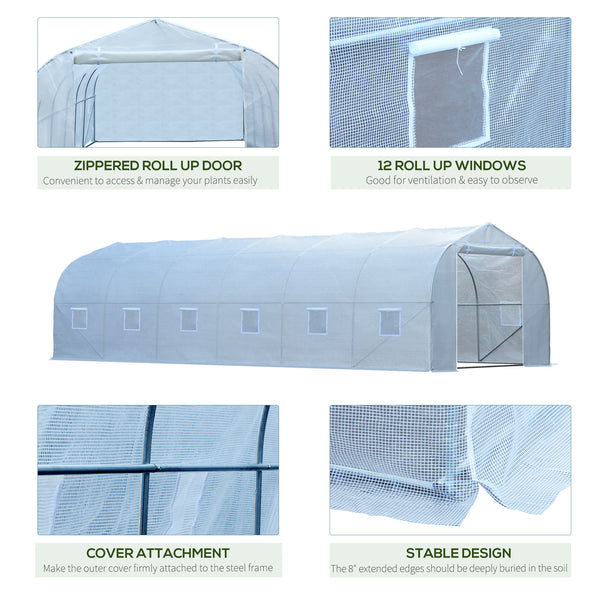 Garden greenhouse for seedlings, high-quality steel frame, white