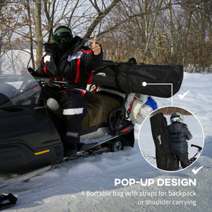 Insulated ice fishing shelter for 3 to 4 people, foldable, with oversized doors, windows, vents and carrying bag, for low temperatures down to -30 ℃.