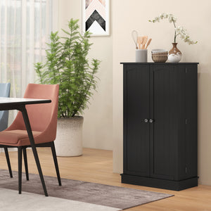 Meuble de rangement avec étagères à 5 niveaux, 12 étagères à épices, noir