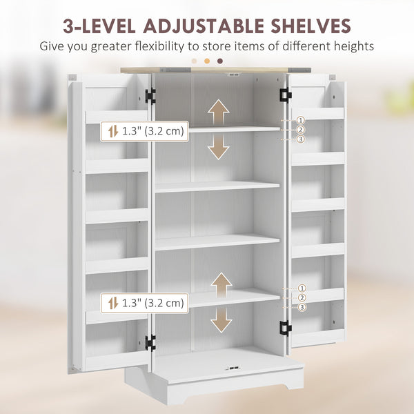 Meuble de rangement de style campagnard, blanc crème