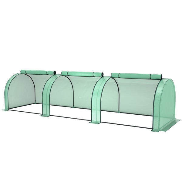 Miniature tunnel greenhouse with PE cover