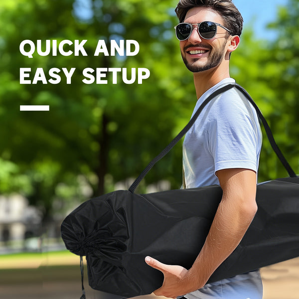 Chaise de camping portable double avec porte-gobelets et sac de transport, supporte jusqu'à 250 kg, vert foncé