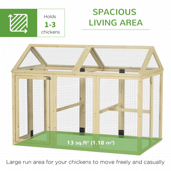 Poulailler extensible avec 2 portes et 3 perchoirs pour 1 à 3 poules