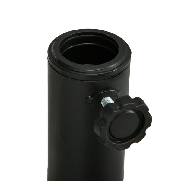 Pied de parasol en béton avec effet rotin, bronze