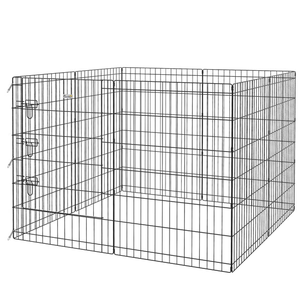 Foldable metal playpen with 8 panels