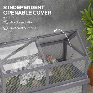 Kit de jardin surélevé avec serre, châssis froid en bois