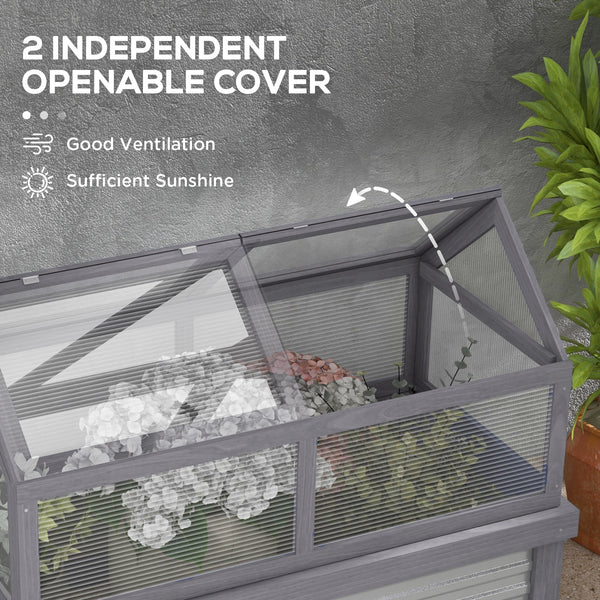Kit de jardin surélevé avec serre, châssis froid en bois