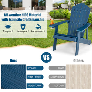 Ensemble de 2 chaises Adirondack avec design ergonomique pour porche et jardin